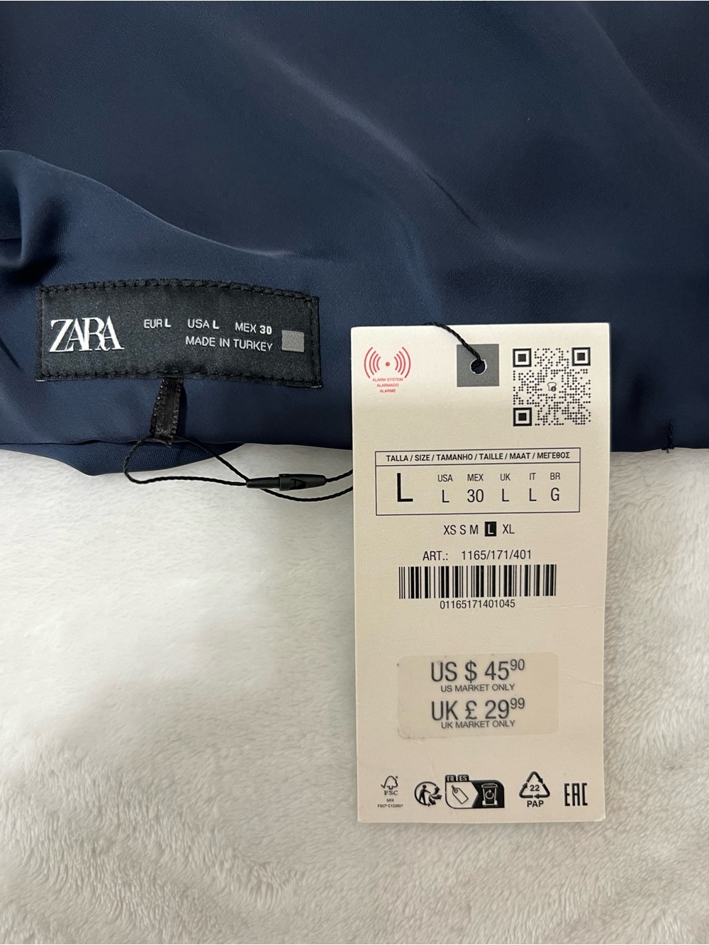 Zara Navy Maxi Slip Skirt - Picture 3 of 3